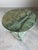 Green Marble Postmodern Center Table With Teal Steel Base For Sale - Image 10 of 15