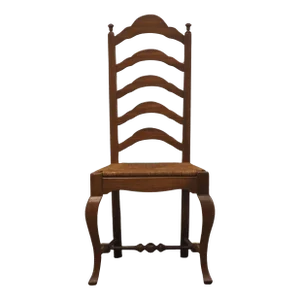 Pennsylvania House Rustic Country Style Ladderback Dining Side Chair W. Rush Seat 23-3105