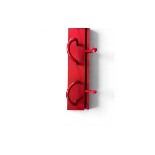 Vintage Red Six-Hook Wall Coat Rack from Kartell, Italy For Sale - Image 6 of 7