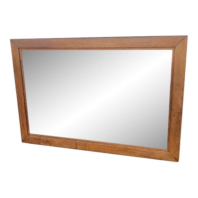 Arts and Crafts Oak Large Mirror. For Sale