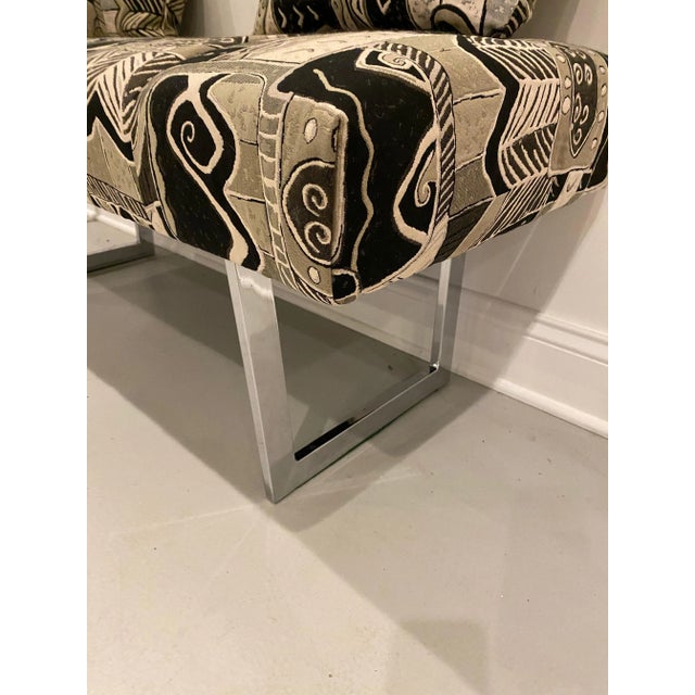 Mid-Century Modern Chrome Bench For Sale - Image 11 of 12
