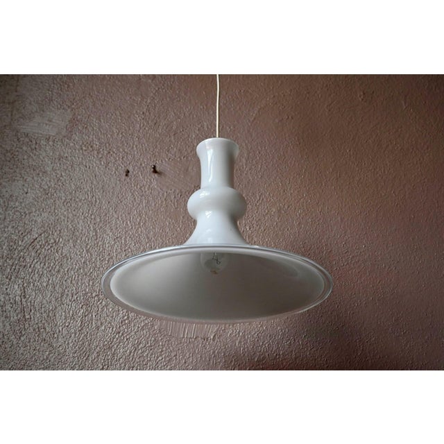 Danish Blown Glass Pendant Lamp by Mickael Bang Holmegaard for Royal Copenhagen, 1970s For Sale - Image 9 of 12
