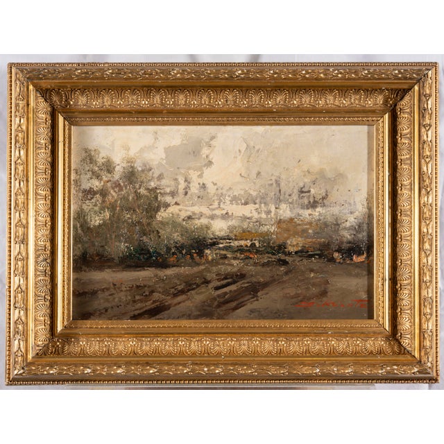 Ezelino Briante, In the Open Countryside, Oil Painting For Sale - Image 10 of 17