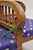 Blue Antique French Louis XVI Style Carved Walnut Lyre Harp Corner Lounge Chair Pair For Sale - Image 8 of 12