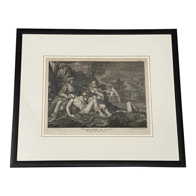 Carlo Lasinio "Ermina and the Wounded Tancredi" Original Etching C.1820 For Sale