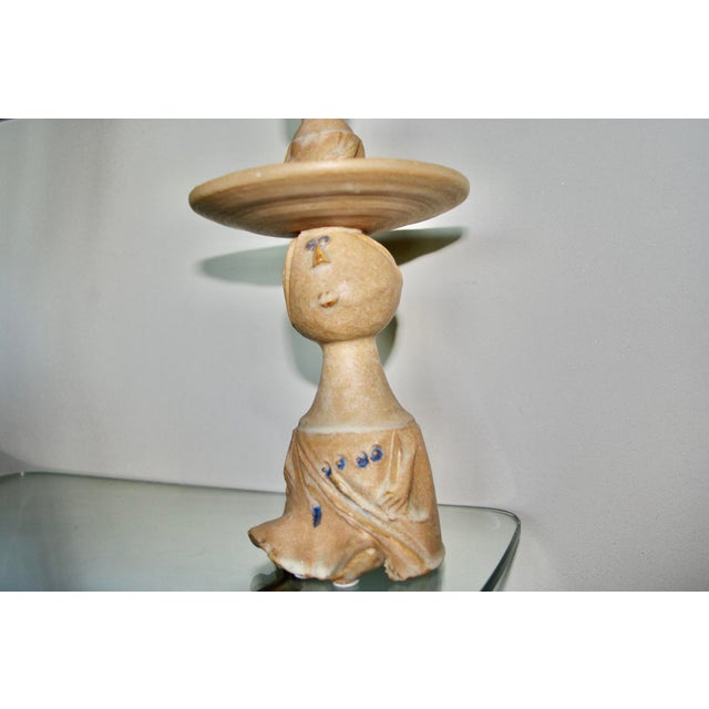 Poetic sculpture by Pierre Koppe, a great painter and ceramicist from Lorraine, probably from 1979, in good condition,...