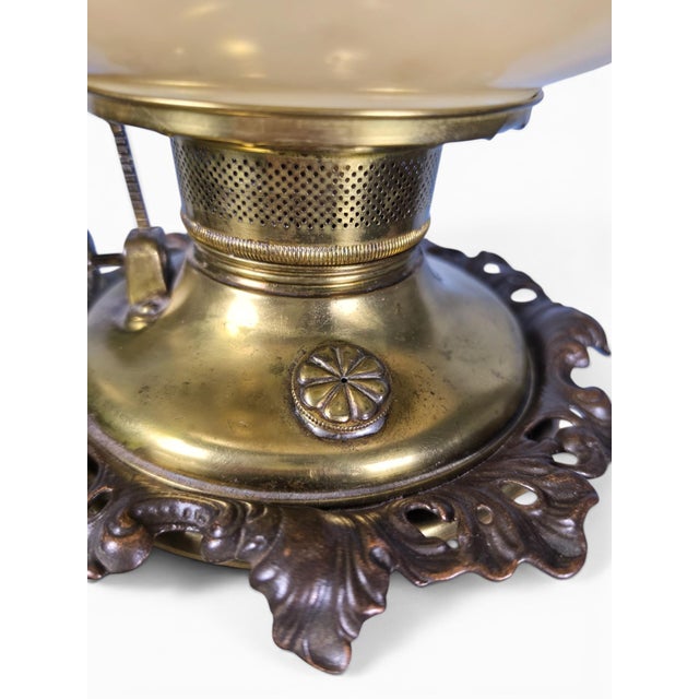 Early 19th Century Antique No. 329 Cherub Gone With the Wind Electrified Banquet Lamp, C. 1880 - 1892 For Sale - Image 5 of 7