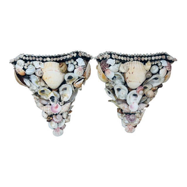 Vintage Shell Brackets, a Pair For Sale