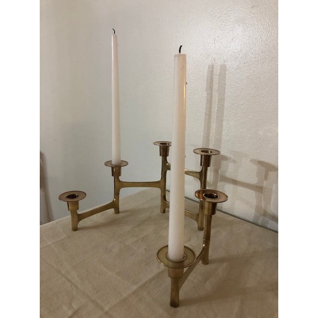 1960s Mid Century Articulated Brass Candle Holder Chairish