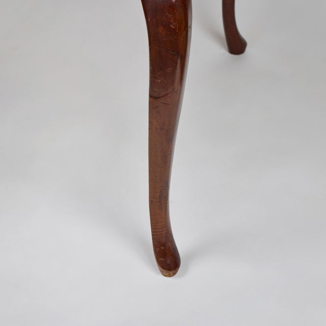 Wood Vintage Queen Anne Game Table With Inlay Star Corner Accents, Italy For Sale - Image 7 of 12