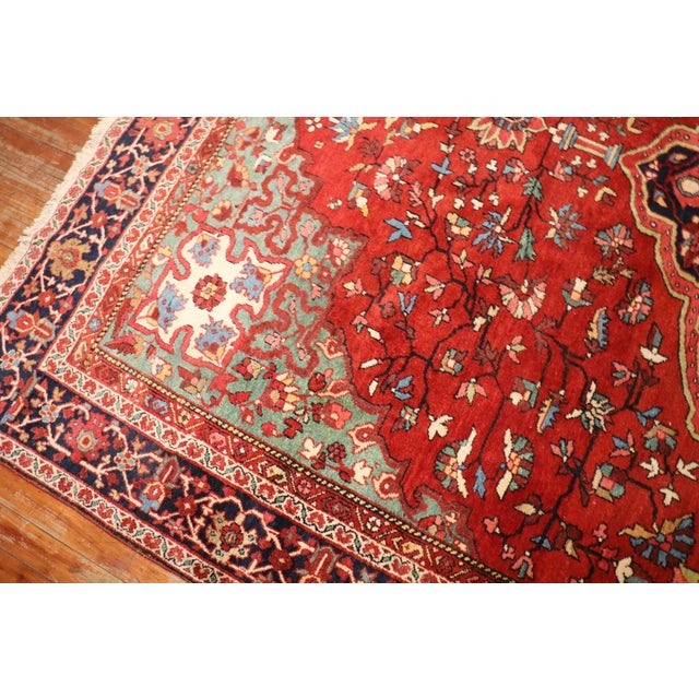 Red Antique Sarouk Ferehan Rug - 6'11" x 10' For Sale - Image 8 of 12