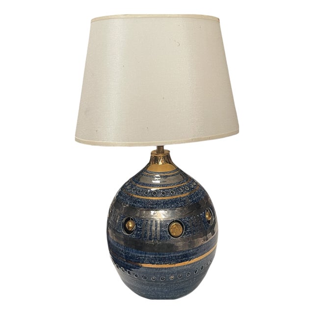 Enamelled Ceramic Lamp by Georges Pelletier, 1970 For Sale
