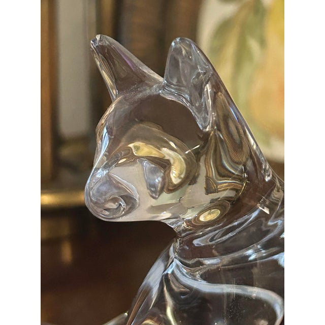 2000’s Baccarat Crystal Cat Figurine For Sale In New Orleans - Image 6 of 8