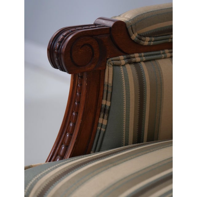 Pair of Stickley Cherry Louis XVI Bergere Armchairs For Sale - Image 11 of 18