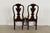 Stickley Queen Anne Carved Solid Mahogany Side Chairs or Dining Chairs, Pair For Sale - Image 10 of 13