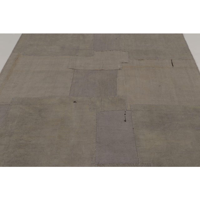 Rug & Kilim Vintage Turkish Patchwork Rug, in Brown, Gray and Charcoal Hues - Rug & Kilim For Sale - Image 4 of 9