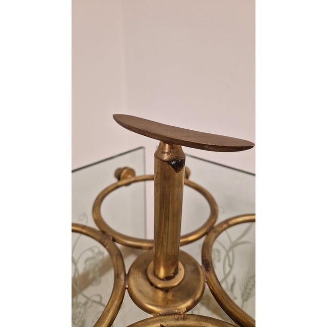 Umbrella Stand in Brass and Engraved Glass from Fontana Arte, 1950s For Sale - Image 10 of 18