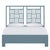Finn Standard Bed Queen - Regatta Blue For Sale - Image 12 of 12