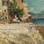 Framed Oil Painting on Canvas by Paule Bisman (1897-1973) 'Adriatic Coastline' For Sale - Image 13 of 16