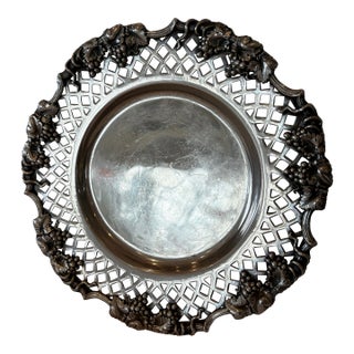 Early 20th Century Round Silver Dish For Sale