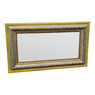 19th Century Italian Hand Painted Rectangular Wall Mirror. For Sale