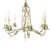 Italian Tole 6-Arm Palm Leaf Chandelier in Painted White Metal, C. 1970s For Sale - Image 4 of 16