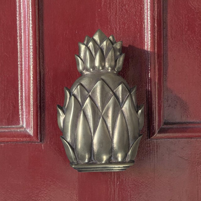 Vintage Brass Pineapple Door Knocker The Pineapple is recognized as a traditional expression of “welcome” throughout the...