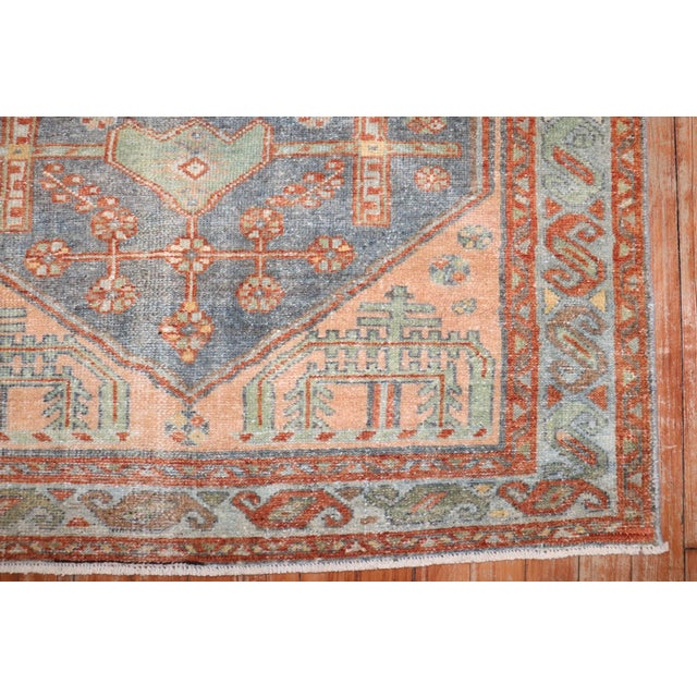 Gray Early 20th Century Persian Malayer Rug - 3'8" x 4'10" For Sale - Image 8 of 9