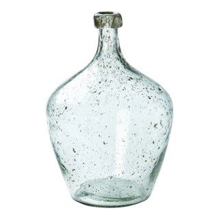 Seeded Pebble Large Blown Glass Vase For Sale