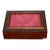 Vintage Mahogany Musical Jewelry Box /Velvet Interior For Sale