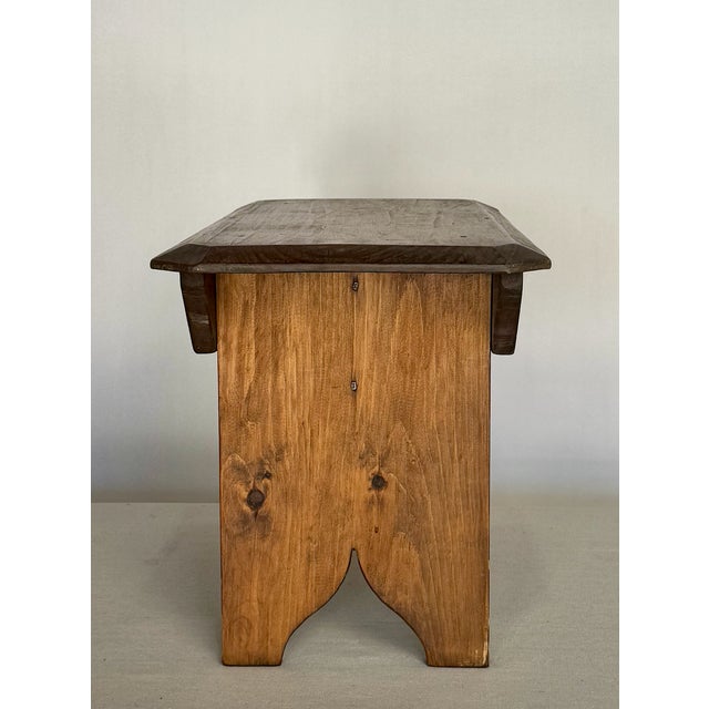 American 1900s Antique American Wooden Stool For Sale - Image 3 of 6
