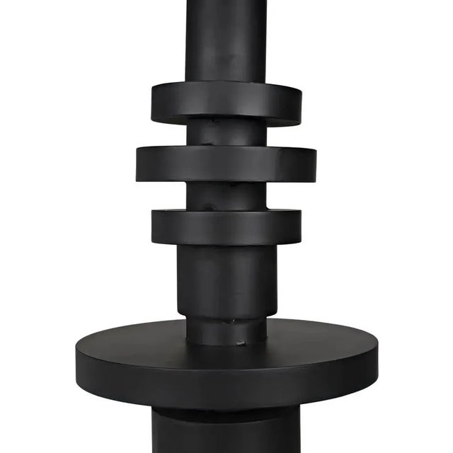 Noir NOIR Wilton Floor Lamp with Shade, Black Iron For Sale - Image 4 of 6