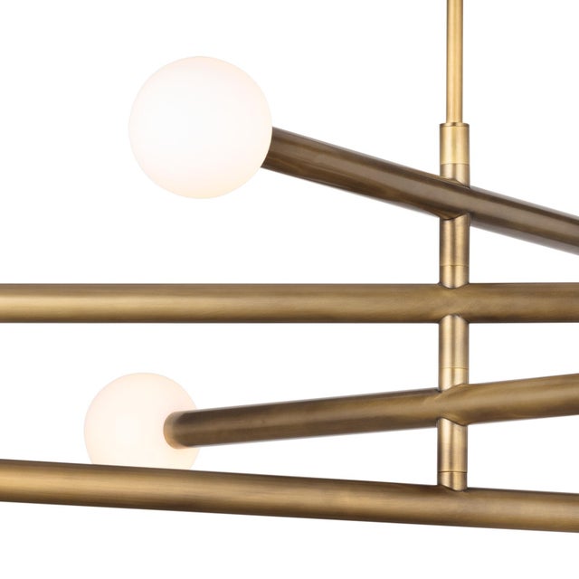 Regina Andrew Beaubien Steel Chandelier, Natural Brass For Sale - Image 4 of 6