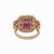 Red 7.57cts Rasberry Garnet Ring With Lab Diamond Accents: Solid 14k Gold, 11mm For Sale - Image 8 of 8