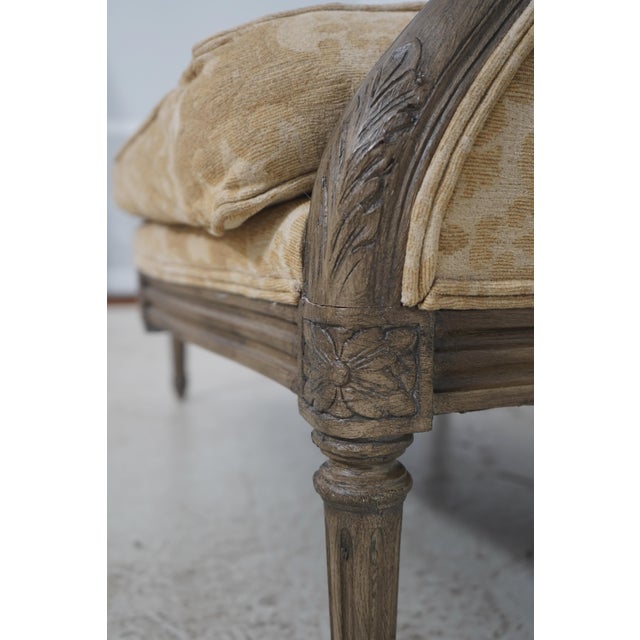 Harden French Louis XVI Loveseat & Ottoman For Sale - Image 9 of 18