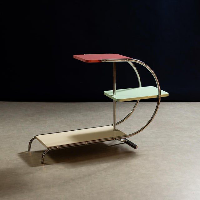 Vintage Flower Etager by Jindrich Halabala for Up Závody, 1930s, in Restored conditions. Designed 1920 to 1949 This piece...