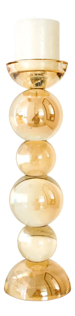 Mid-Century Modern Style Lucite Candlestick