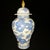 Blue and White Dragon Cloud General’s Ginger Jar With Gilded Finial, Chinoiserie Lidded Urn For Sale In New York - Image 6 of 9