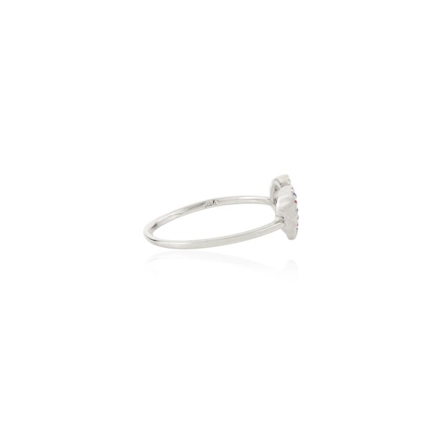 Not Yet Made - Made To Order Multi Sapphire Heart Shape Promise Ring Size 5 For Sale - Image 5 of 9