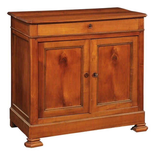 French Antique Cherry Wood 2-Door Cabinet For Sale