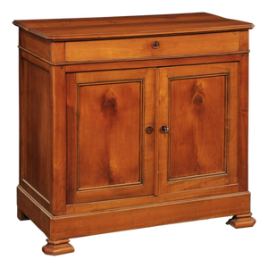 French Antique Cherry Wood 2-Door Cabinet