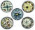 Charming set of 5 vintage hand-painted ceramic bowls. Our research suggests while they are possibly of Armenian origin,...