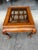 Brown Vintage Chinoiserie Carved Wood End Table With Glass Inset For Sale - Image 8 of 10