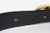 Metal Vintage Gucci Logo Wide Black Leather Belt With Gold Plated Gg's, 1980's For Sale - Image 7 of 10