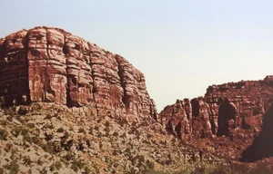 1980s Scott Nellis "Down the Dolores" Signed and Numbered Desert Mountain Landscape Serigraph
