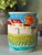 Mid-Century Modern MCM Giovanni DeSimone for Vietri "Osteria" Hand-Painted Ceramic Vase/ Cachepot For Sale - Image 3 of 9