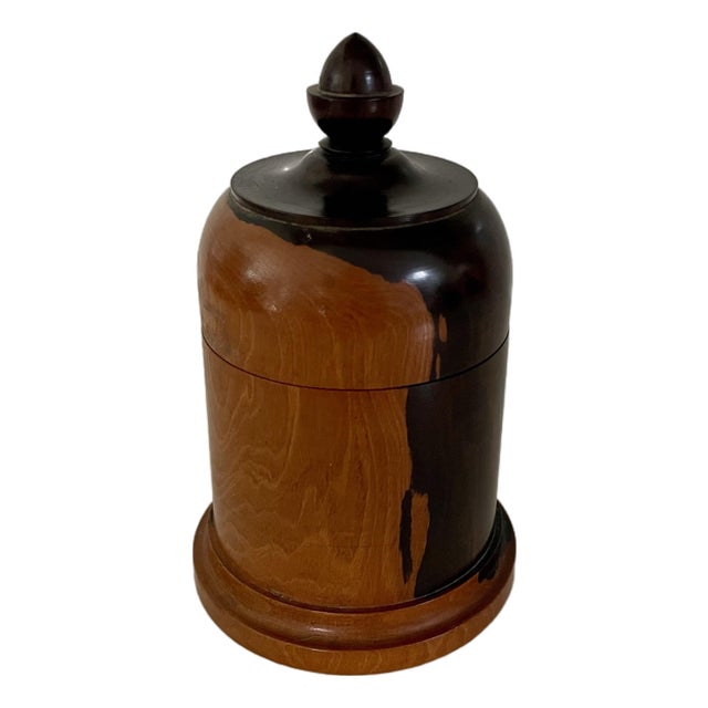 A Lignum Vitae Treen Container From Cuba For Sale