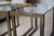 Pair of Brass and Glass 1950s Style Side Tables For Sale - Image 4 of 9