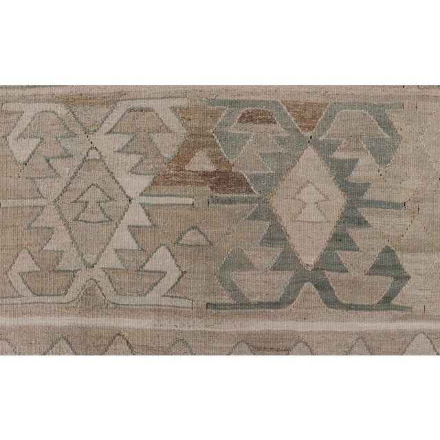 Mid 20th Century Turkish Vintage Kilim Gallery Rug With Sub-Geometric Design 5'2 X 9'1 For Sale - Image 5 of 11