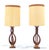 Mid-Century Modern Pair of Mid Century Modern Sculptural Flame Motive Oiled Walnut Table Lamps MINT For Sale - Image 3 of 7